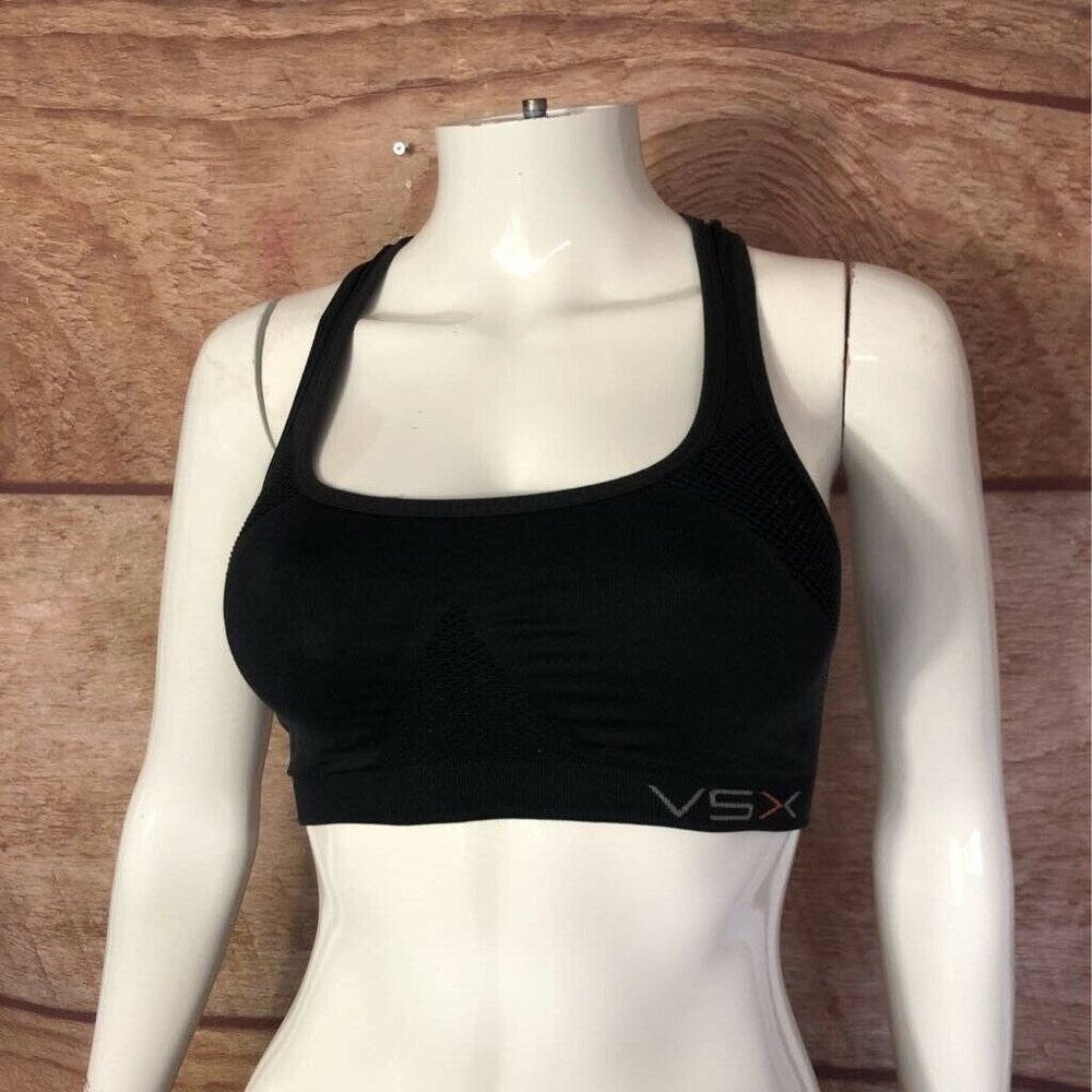 VSX Sports Bra Black Adjustable Back XS